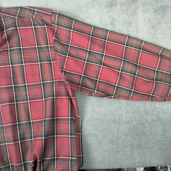 Vintage Sir Pendleton Worsted Virgin Wool Shirt Mens XL Red Plaid Button Down - Picture 3 of 11